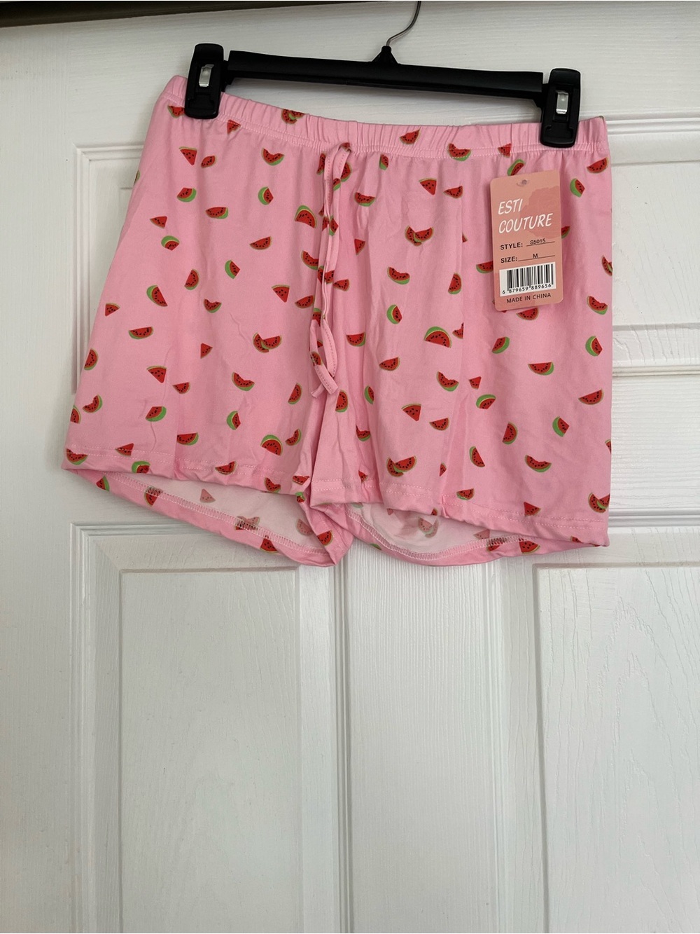 Pink Watermelon-Print Pajama Shorts - Picture 2 of 10